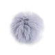 Pompon din blană cu buclă ø11 cm - Off white (1 Bucată)