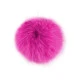 Pompon din blană cu buclă ø11 cm - Off white (1 Bucată)