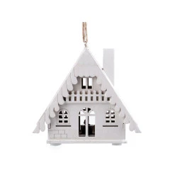 Căsuță de lemn cu lumină - Alb (1 Bucată)