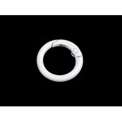Inel carabina lacuit ø16 mm - Alb (10 Bucăți)