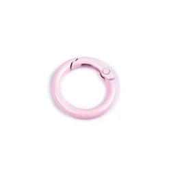 Inel carabina lacuit ø16 mm - Roz foarte deschis (10 Bucăți)
