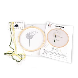 Set de broderie cu motiv preimprimat, papadie pe tul - Conform imaginii (1 Set)