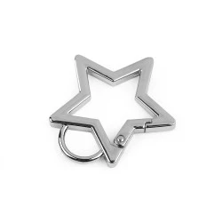 Carabina metalica stea 12 mm - Nichel (5 Bucăți)