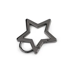 Carabina metalica stea 12 mm - Nichel negru (1 Bucată)