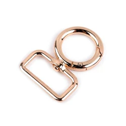 Carabina metalica 25 mm - Auriu rose (1 Bucată)