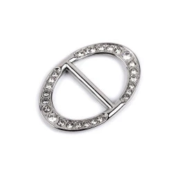 Cataramă cu strasuri, gaură 19 mm - Cristal (1 Bucată)