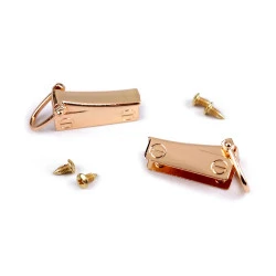 Accesoriu / catarama posete - Auriu rose (1 Pereche)