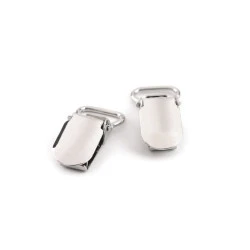 Clipsuri pentru bretele, lățime 10 mm - Nichel (2 Bucăți)