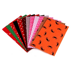 Pâslă decorativă stea, fulg, inimă, păianjen, buline 20x30 cm - Mix (12 Bucăți)