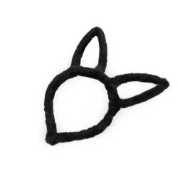 Cordeluta de par cu blanita - Negru (1 Bucată)