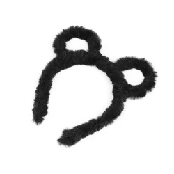 Cordeluta de par cu blanita - Negru (1 Bucată)