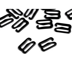 Cârlige pentru sutien 12mm - Negru (10 Bucăți)