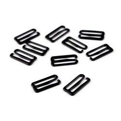 Cârlige pentru sutien 18mm - Negru (10 Bucăți)