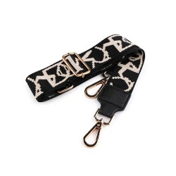 Curea textila cu carabine pentru geanta latime 3,8 - Negru (1 Bucată)