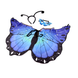 Costum de carnaval - fluture - Albastru delta (1 Set)