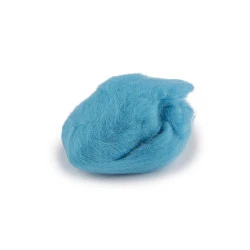 Lână de oaie 5 g pieptănată - Albastru azur (1 Sac)