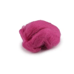 Lână de oaie 5 g pieptănată - Purple-pink (1 Sac)