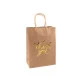 Punga de hartie cadou thank you 16x22 cm - Maro natural (12 Bucăți)