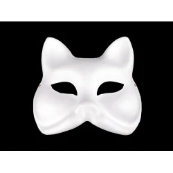 Masca de carnaval decorabila - Alb (1 Bucată)