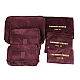 Set de organizatori de călătorie pentru valiză 6 buc - Roz somon închis (1 Set)