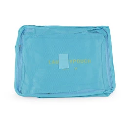 Set de organizatori de călătorie pentru valiză 6 buc - Albastru deschis (1 Set)