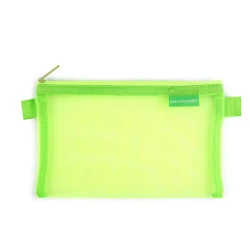 Etui / portofel plasa 20x12 cm - Verde neon (1 Bucată)