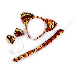 Set de carnaval - pisică, dalmatin, șoarece, tigru - Portocaliu închis (1 Set)