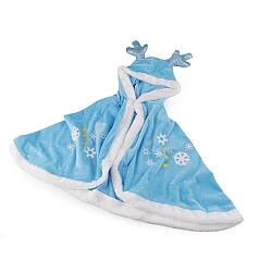 Pelerina de carnaval de catifea - regina ghetii - Albastru azur (1 Bucată)