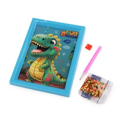 Pictura cu diamant cu rama, set creativ - Culoare aleatorie (1 Set)