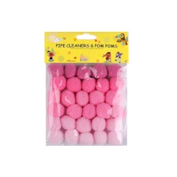 Pompoane mix culori ø20 mm - Roz (1 Sac)