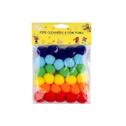 Pompoane mix culori ø20 mm - Multicolor (1 Sac)