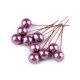 Bobițe decorative artificiale pe sârmă ø1,5 cm - Roz pudrat (120 Bucăți) Bobițe decorative artificiale pe sârmă ø1,5 cm - Roz pudrat (120 Bucăți)