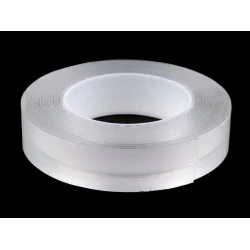 Banda dublu adezivă nano latime 3 cm - Transparent (1 Bucată)