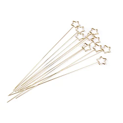 Suport metalic foto / felicitare - stea, inimă - Auriu (10 Bucăți)