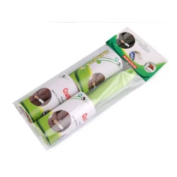 Rolă de curățare textie autoadezivă + 2 rezerve de rezervă - Verde deschis (1 Set)