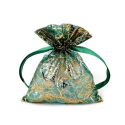 Saculet cadou 10x13 cm - Verde (10 Bucăți)