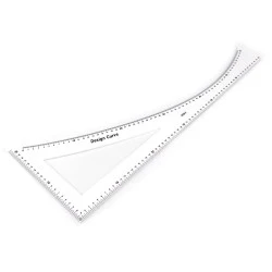 Rigla de croitorie lungime 60 cm - Alb (1 Bucată)