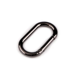Carabina ovala 25 mm - Nichel negru (1 Bucată)