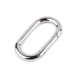 Carabina ovala 34 mm - Nichel (1 Bucată)