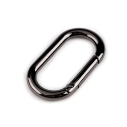 Carabina ovala 34 mm - Nichel negru (1 Bucată)