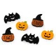 Aplicații de pâslă cu sclipici, halloween - Mix (12 Bucăți)