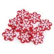 Fulgi de zăpadă din pâslă de crăciun ø50 mm - Roșu (10 Bucăți)