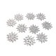 Fulgi de zăpadă din pâslă cu sclipici ø40 mm - Argintiu (10 Bucăți)