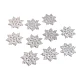 Fulgi de zăpadă din pâslă cu sclipici ø40 mm - Argintiu (10 Bucăți)
