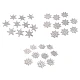 Fulgi de zăpadă din pâslă cu sclipici ø40 mm - Argintiu (10 Bucăți)