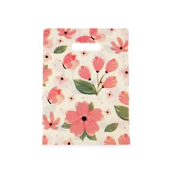 Punga de plastic 19,5x30 cm - Crem deschis (50 Bucăți)