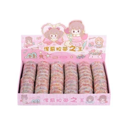 Bandă adezivă decorativă cu motiv pentru copii, lățime 15 mm - Mix (10 Bucăți)