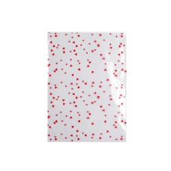 Saculeț din celofan 13x18 cm - Roșu (100 Bucăți)