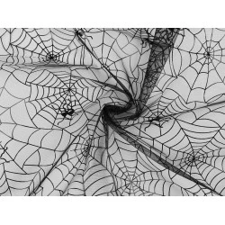 Organza pânză de păianjen - Negru (1 Metru)