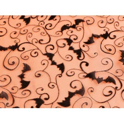 Organza liliac - Portocaliu (1 Metru)